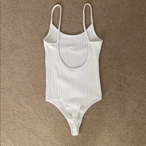 White ribbed bodysuit